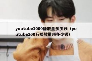 youtube1000播放量多少钱（youtube100万播放量赚多少钱）
