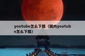 youtube怎么下载（国内youtube怎么下载）
