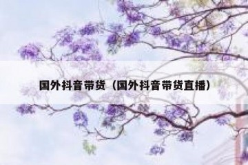 国外抖音带货（国外抖音带货直播）