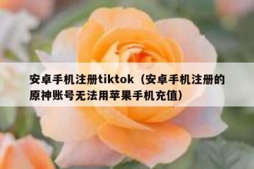 安卓手机注册tiktok（安卓手机注册的原神账号无法用苹果手机充值）