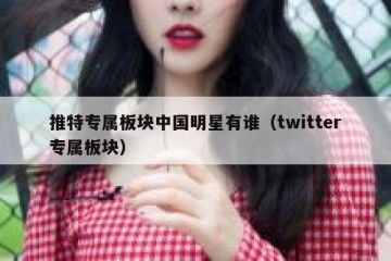推特专属板块中国明星有谁（twitter专属板块）