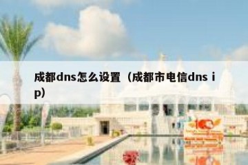 成都dns怎么设置（成都市电信dns ip）
