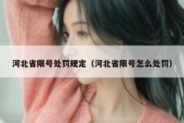 河北省限号处罚规定（河北省限号怎么处罚）