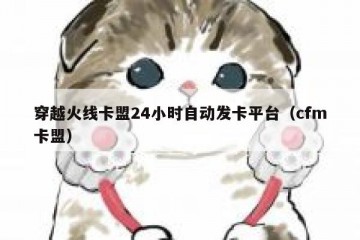 穿越火线卡盟24小时自动发卡平台（cfm卡盟）