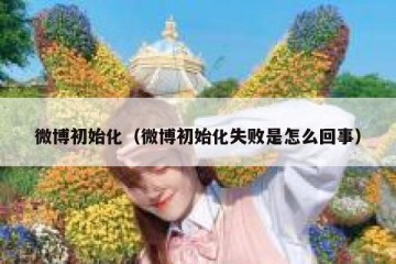 微博初始化（微博初始化失败是怎么回事）