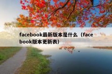 facebook最新版本是什么（facebook版本更新表）