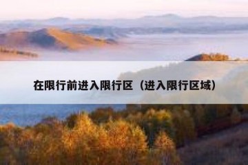 在限行前进入限行区（进入限行区域）