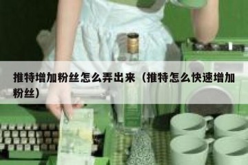 推特增加粉丝怎么弄出来（推特怎么快速增加粉丝）