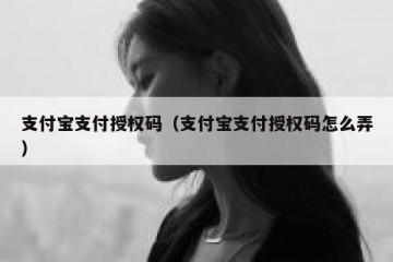 支付宝支付授权码（支付宝支付授权码怎么弄）