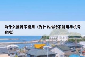 为什么推特不能用（为什么推特不能用手机号登陆）