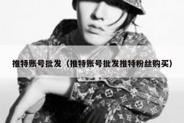 推特账号批发（推特账号批发推特粉丝购买）
