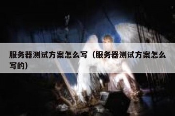 服务器测试方案怎么写（服务器测试方案怎么写的）