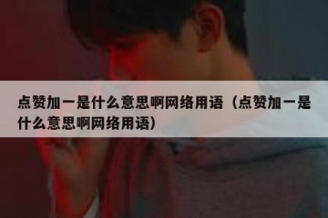 点赞加一是什么意思啊网络用语（点赞加一是什么意思啊网络用语）