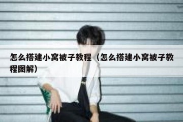 怎么搭建小窝被子教程（怎么搭建小窝被子教程图解）