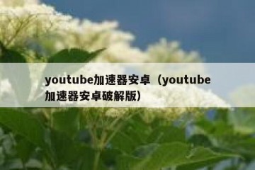 youtube加速器安卓（youtube加速器安卓破解版）