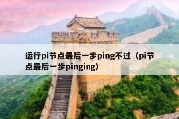 运行pi节点最后一步ping不过（pi节点最后一步pinging）