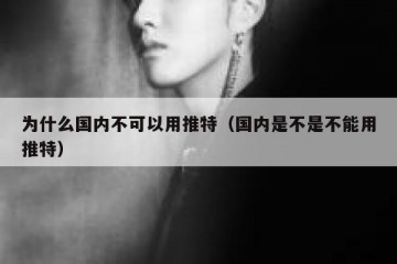 为什么国内不可以用推特（国内是不是不能用推特）