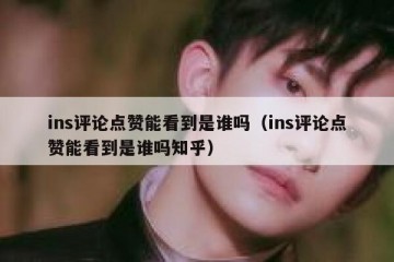 ins评论点赞能看到是谁吗（ins评论点赞能看到是谁吗知乎）
