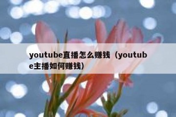 youtube直播怎么赚钱（youtube主播如何赚钱）