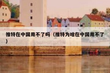 推特在中国用不了吗（推特为啥在中国用不了）