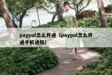 paypal怎么开通（paypal怎么开通手机通知）