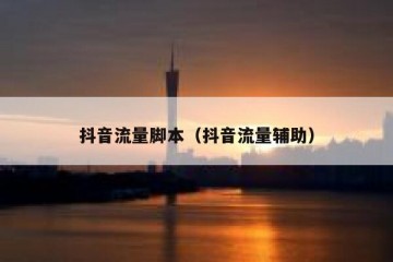 抖音流量脚本（抖音流量辅助）