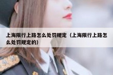 上海限行上路怎么处罚规定（上海限行上路怎么处罚规定的）