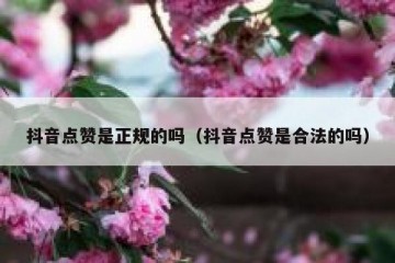 抖音点赞是正规的吗（抖音点赞是合法的吗）