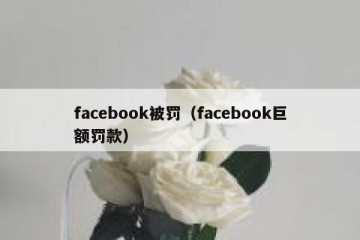 facebook被罚（facebook巨额罚款）