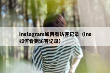 instagram如何看访客记录（ins如何看到访客记录）