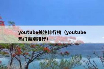 youtube关注排行榜（youtube热门类别排行）
