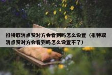 推特取消点赞对方会看到吗怎么设置（推特取消点赞对方会看到吗怎么设置不了）