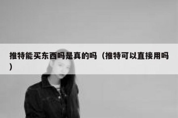 推特能买东西吗是真的吗（推特可以直接用吗）