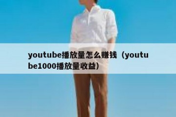 youtube播放量怎么赚钱（youtube1000播放量收益）