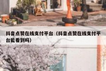 抖音点赞在线支付平台（抖音点赞在线支付平台能看到吗）