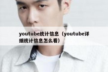youtube统计信息（youtube详细统计信息怎么看）