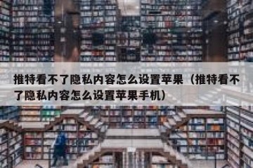 推特看不了隐私内容怎么设置苹果（推特看不了隐私内容怎么设置苹果手机）