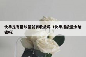 快手是有播放量就有收益吗（快手播放量会给钱吗）