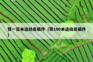 赞一百米运动员稿件（赞100米运动员稿件）