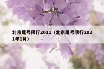 北京尾号限行2021（北京尾号限行2021年1月）