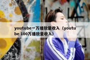 youtube一万播放量收入（youtube 100万播放量收入）