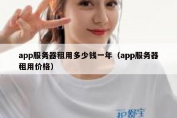 app服务器租用多少钱一年（app服务器租用价格）