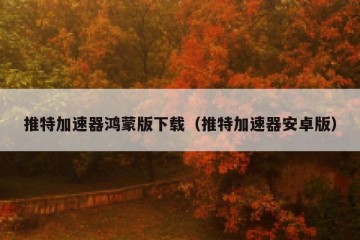 推特加速器鸿蒙版下载（推特加速器安卓版）