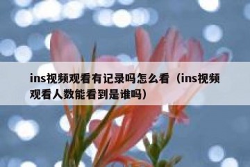 ins视频观看有记录吗怎么看（ins视频观看人数能看到是谁吗）
