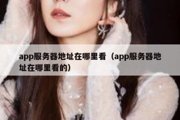 app服务器地址在哪里看（app服务器地址在哪里看的）