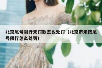 北京尾号限行未罚款怎么处罚（北京市未按尾号限行怎么处罚）