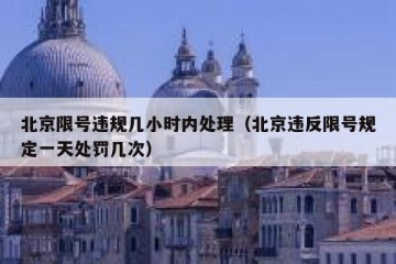 北京限号违规几小时内处理（北京违反限号规定一天处罚几次）