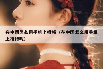 在中国怎么用手机上推特（在中国怎么用手机上推特呢）