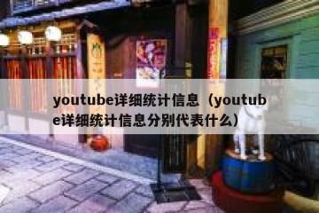 youtube详细统计信息（youtube详细统计信息分别代表什么）