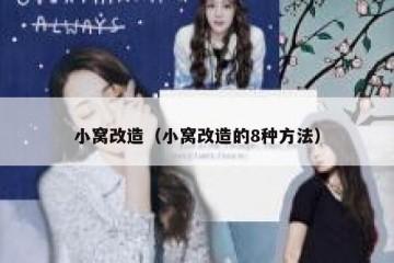 小窝改造（小窝改造的8种方法）